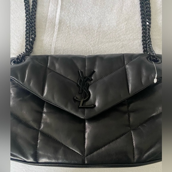 Saint Laurent PUFFER MEDIUM IN NAPPA LEATHER BLACK. $3,650 - Picture 8 of 12